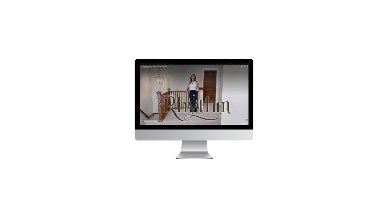 Jenn's workout video playing on The Fitness Rhythm platform